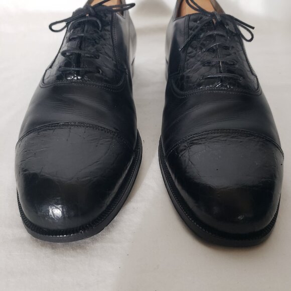 Bruno Magli Made in Italy Genuine Alligator Leather Men\'s Dress Shoe Black 8.5M main image 10